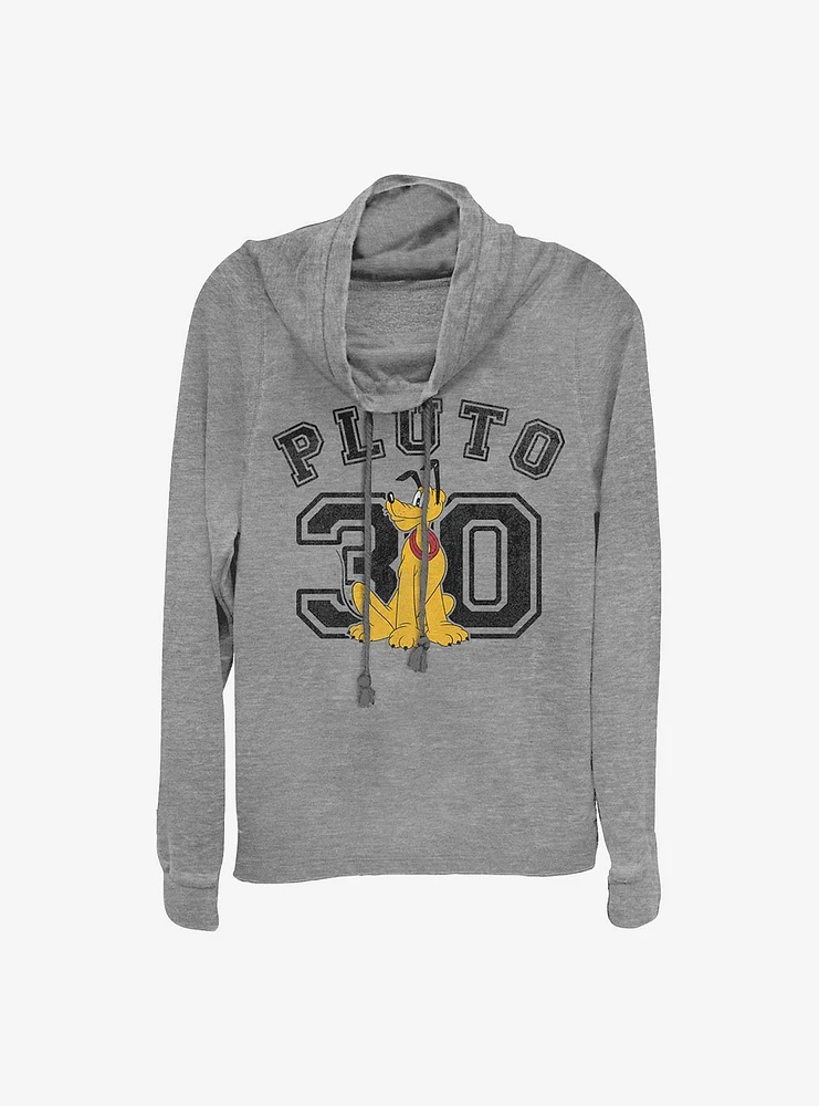 Disney Pluto Collegiate Cowlneck Long-Sleeve Girls Top