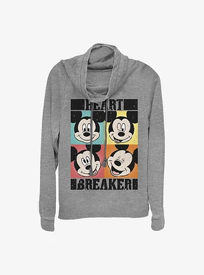 Disney Mickey Mouse Heart Breaker Cowlneck Long-Sleeve Girls Top