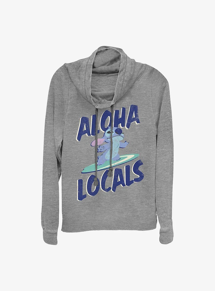 Disney Lilo & Stitch Aloha Locals Cowlneck Long-Sleeve Girls Top