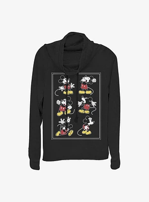 Disney Mickey Mouse Looks Cowlneck Long-Sleeve Girls Top