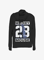 Disney Mickey Mouse Shadow Date Cowlneck Long-Sleeve Girls Top