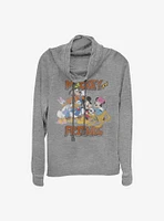 Disney Mickey Mouse And Friends Besties Cowlneck Long-Sleeve Girls Top