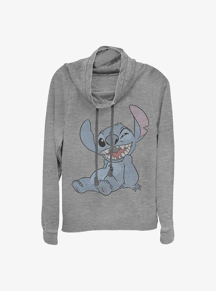 Disney Lilo & Stitch Halftone Cowlneck Long-Sleeve Girls Top