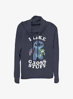 Disney Lilo & Stitch I Like Gross Stuff Cowlneck Long-Sleeve Girls Top