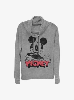 Disney Mickey Mouse Oh Boy Cowlneck Long-Sleeve Girls Top