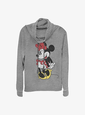 Disney Minnie Mouse Classic Cowlneck Long-Sleeve Girls Top