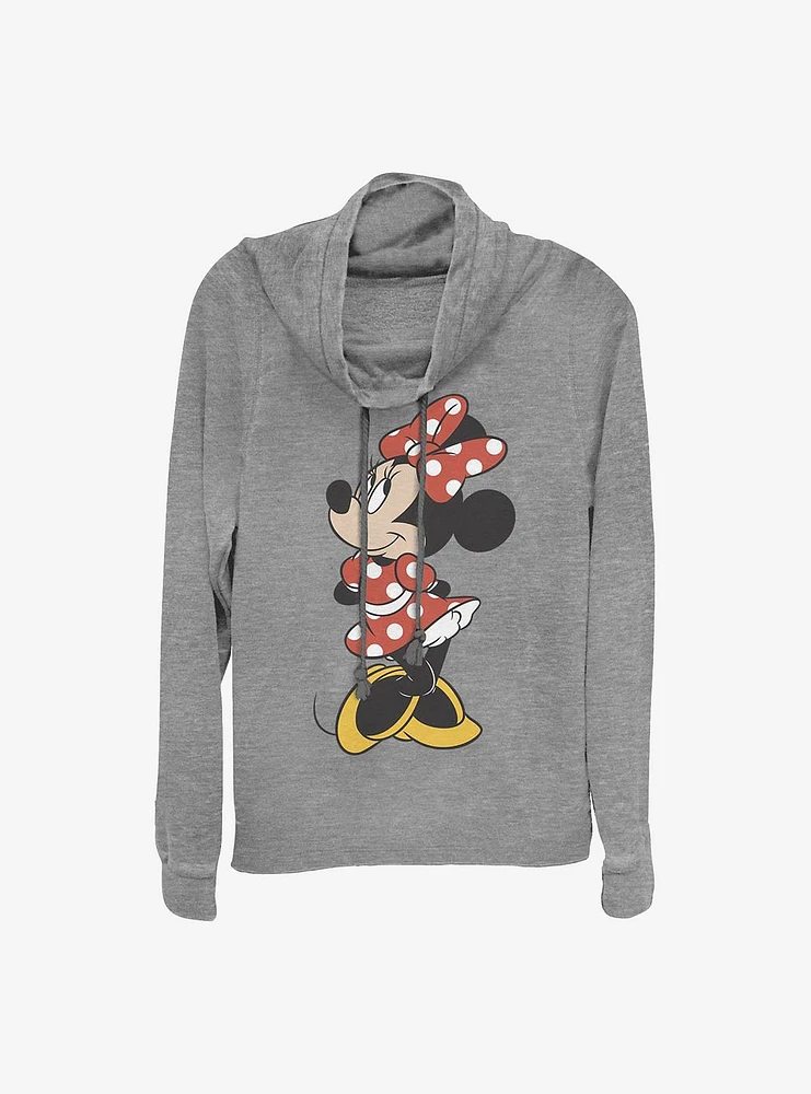 Disney Minnie Mouse Traditional Cowlneck Long-Sleeve Girls Top