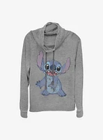 Disney Lilo & Stitch Sketchy Cowlneck Long-Sleeve Girls Top