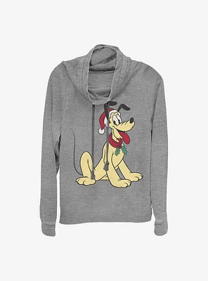 Disney Pluto Holiday Hat Cowlneck Long-Sleeve Girls Top