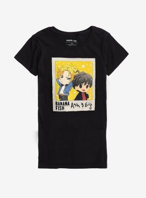 Banana Fish Ash & Eiji Chibi Photo Boyfriend Fit Girls T-Shirt Hot Topic Exclusive