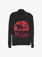 Disney Mulan Sunset Cowlneck Long-Sleeve Girls Top