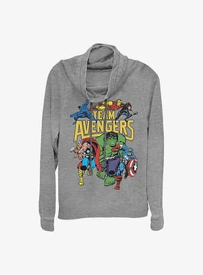 Marvel Avengers Assemble Cowlneck Long-Sleeve Girls Top