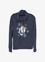 Disney Frozen Olaf Snowflake Cowlneck Long-Sleeve Girls Top