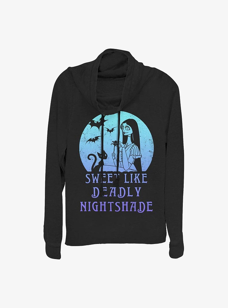 Disney The Nightmare Before Christmas Sally Moon Cowlneck Long-Sleeve Girls Top