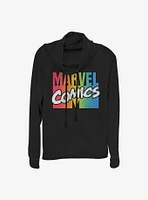 Marvel Avengers Comics Spectrum Logo Cowlneck Long-Sleeve Girls Top