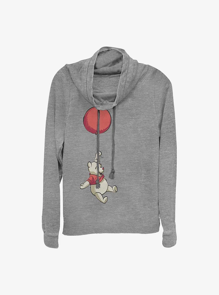 Disney Winnie The Pooh Balloon Cowlneck Long-Sleeve Girls Top