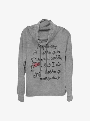 Disney Winnie The Pooh Impossible Cowlneck Long-Sleeve Girls Top