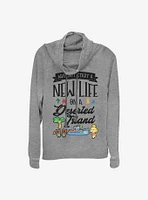 Nintendo Animal Crossing Start A New Life Cowlneck Long-Sleeve Girls Top