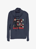 Marvel Black Widow Strong Woman Cowlneck Long-Sleeve Girls Top