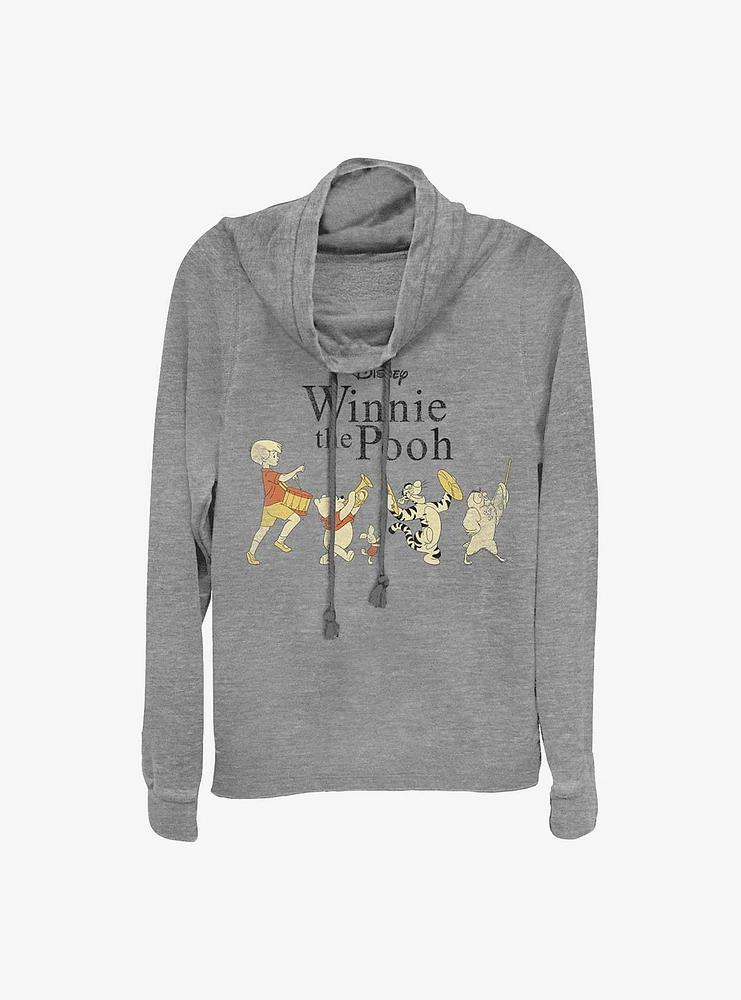 Disney Winnie The Pooh Parade Cowlneck Long-Sleeve Girls Top