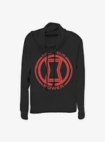 Marvel Black Widow Power Of Cowlneck Long-Sleeve Girls Top