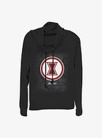 Marvel Black Widow Hex Cowlneck Long-Sleeve Girls Top