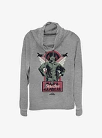 Marvel Captain Photon Rambeau Cowlneck Long-Sleeve Girls Top