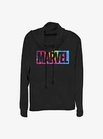 Marvel Brick Tie-Dye Cowlneck Long-Sleeve Girls Top