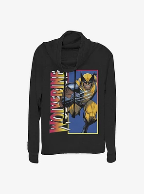 Marvel Wolverine Classic Cowlneck Long-Sleeve Girls Top