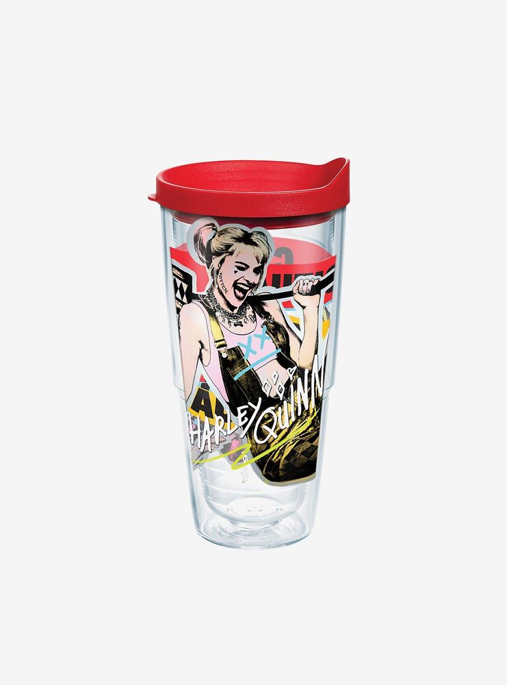 DC Comics Birds of Prey Harley Quinn 24oz Classic Tumbler With Lid