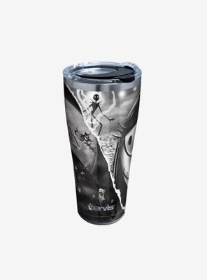 The Nightmare Before Christmas Torn Collage 30oz Stainless Steel Tumbler With Lid