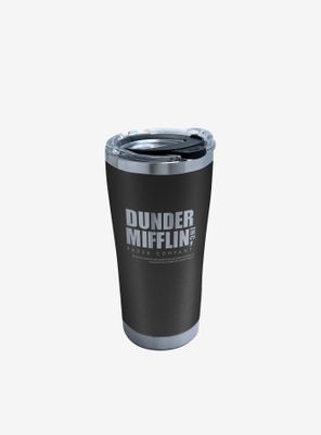 The Office Dunder Mifflin Etched Onyx Shadow 20oz Stainless Steel Tumbler With Lid