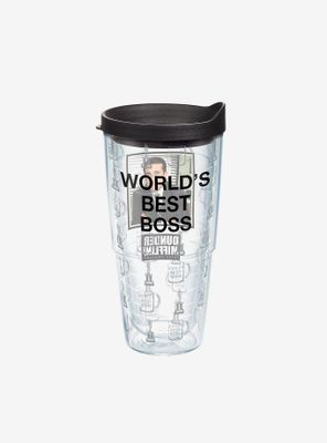 The Office Worlds Best Boss 24oz Classic Tumbler With Lid