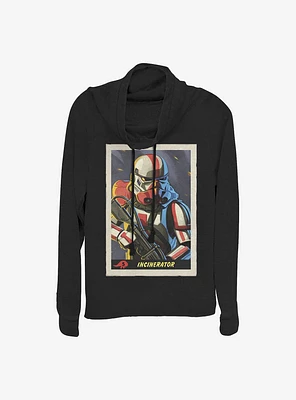 Star Wars The Mandalorian Incinerator Card Cowlneck Long-Sleeve Girls Top