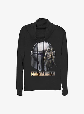 Star Wars The Mandalorian Mando Head Cowlneck Long-Sleeve Girls Top