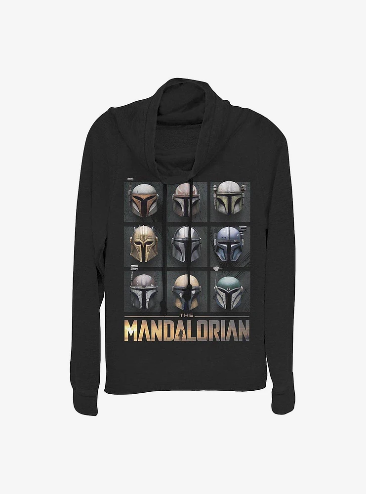 Star Wars The Mandalorian Mando Helmet Boxup Cowlneck Long-Sleeve Girls Top