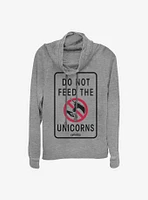 Disney Pixar Onward Don't Feed The Unicorns Cowlneck Long-Sleeve Girls Top