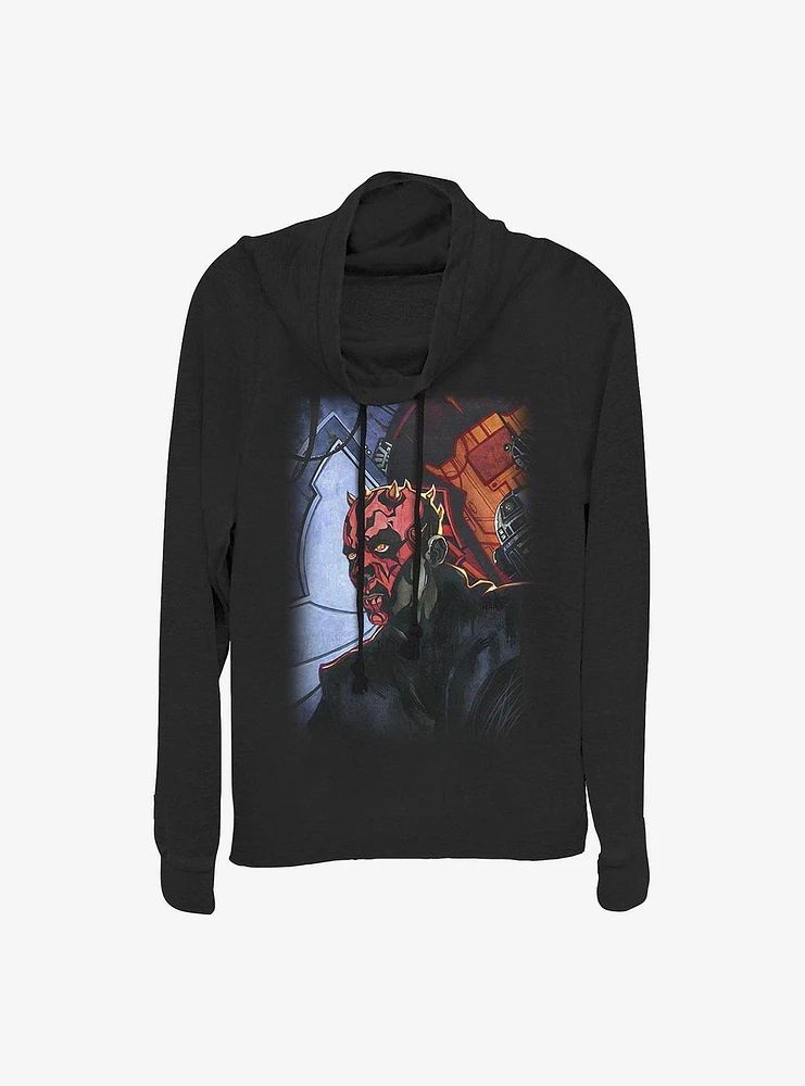 Star Wars Maul Returns Cowlneck Long-Sleeve Girls Top