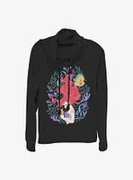 Disney The Little Mermaid Leafy Ariel Cowlneck Long-Sleeve Girls Top