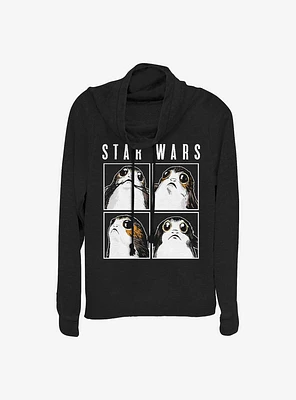 Star Wars: Episode VIII The Last Jedi Porg Boxes Cowlneck Long-Sleeve Girls Top