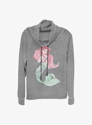 Disney The Little Mermaid Signed Ariel Cowlneck Long-Sleeve Girls Top