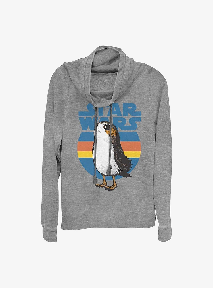 Star Wars: Episode VIII The Last Jedi Porg Simple Cowlneck Long-Sleeve Girls Top