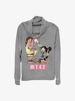 Disney Wreck-It Ralph Tea And Books BFFS Cowlneck Long-Sleeve Girls Top