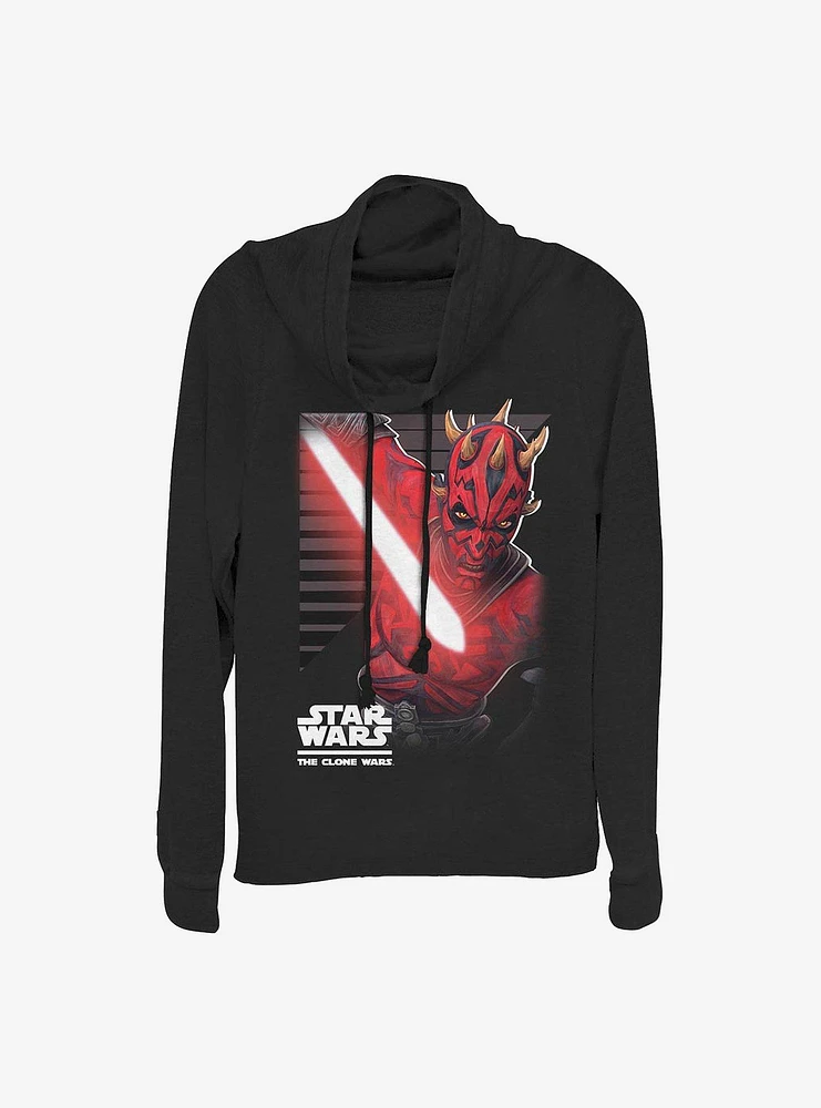 Star Wars: The Clone Wars Maul Strikes Cowlneck Long-Sleeve Girls Top