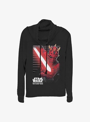 Star Wars: The Clone Wars Maul Strikes Cowlneck Long-Sleeve Girls Top