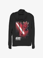 Star Wars: The Clone Wars Maul Strikes Cowlneck Long-Sleeve Girls Top