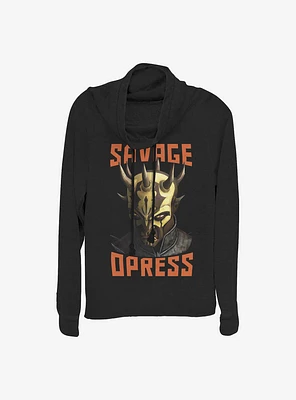 Star Wars: The Clone Wars Savage Face Cowlneck Long-Sleeve Girls Top