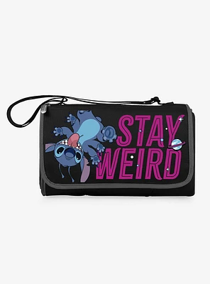 Disney Lilo and Stitch Stay Weird Outdoor Blanket Black