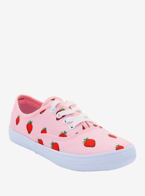 Strawberry Lace-Up Sneakers
