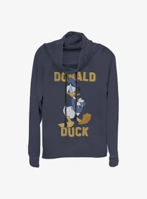 Disney Donald Duck Cowl Neck Long-Sleeve Womens Top
